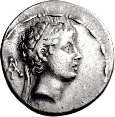 Antiochus V Seleucid King 164-161BCE AKE Ptolemais Mint tetradrachm CNG